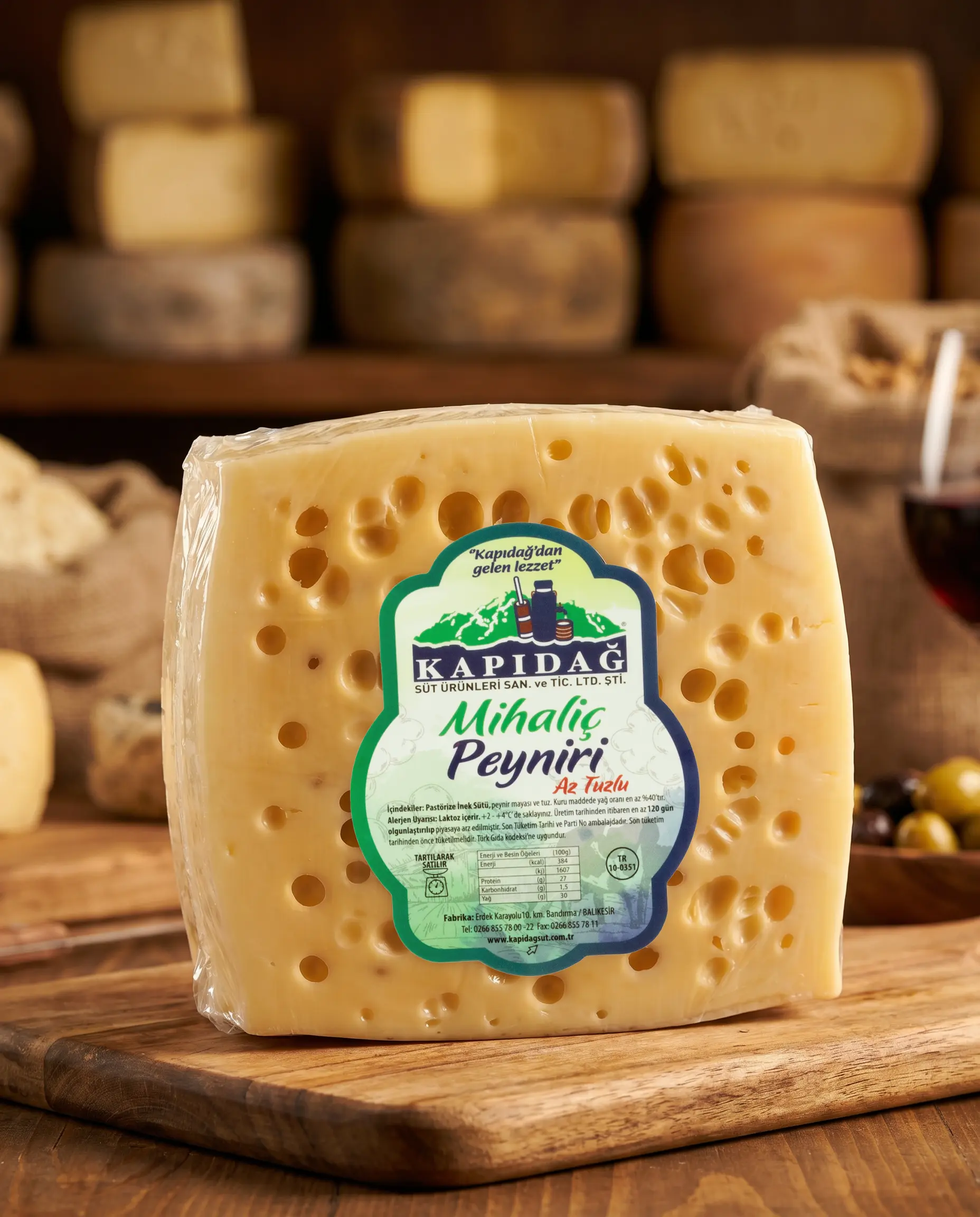 Kapıdağ Tam Yağlı Olgunlaştırılmış Az Tuzlu Mihaliç Kelle Peyniri 450 gr